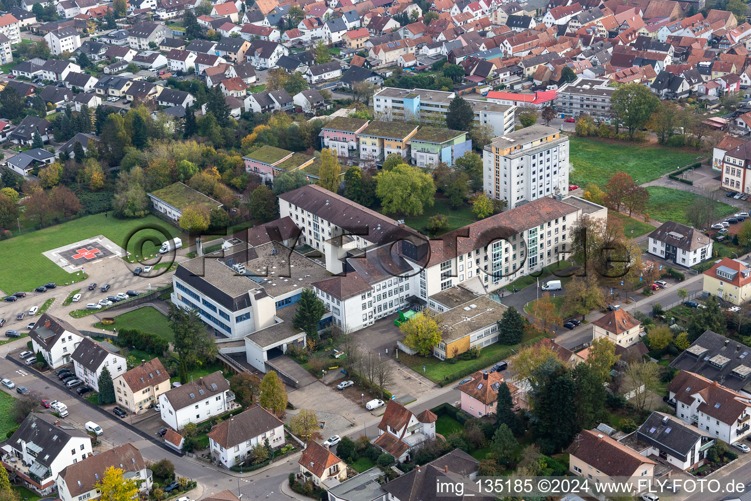 Vue aérienne de Hôpital Asclépios à Kandel dans le département Rhénanie-Palatinat, Allemagne