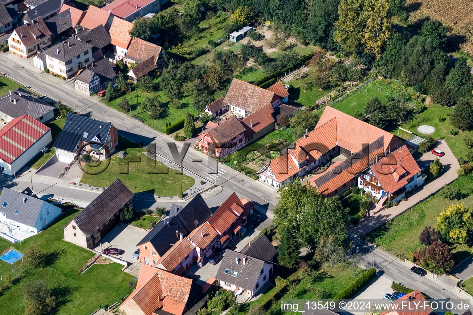 Image drone de Niederlauterbach dans le département Bas Rhin, France