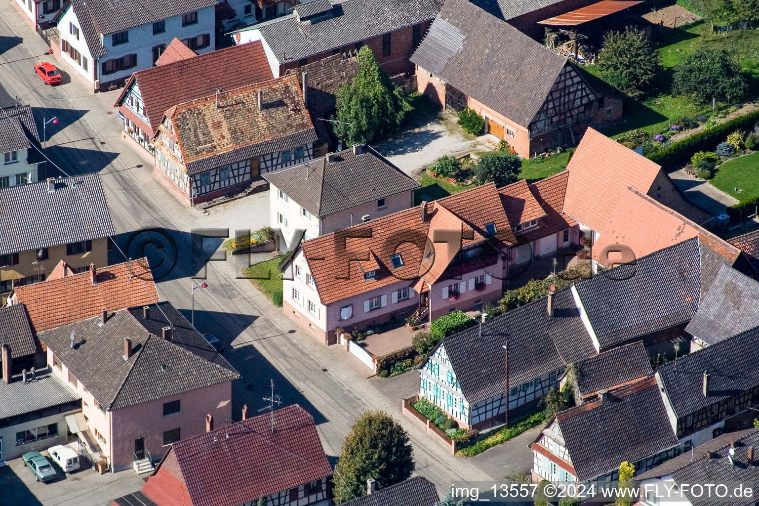 Niederlauterbach dans le département Bas Rhin, France hors des airs