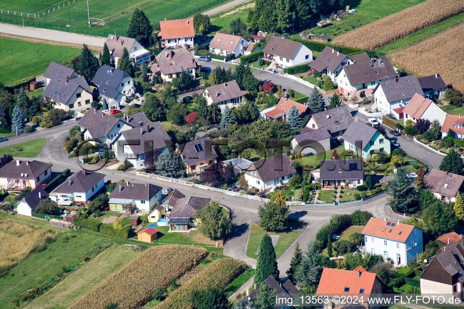 Image drone de Niederlauterbach dans le département Bas Rhin, France