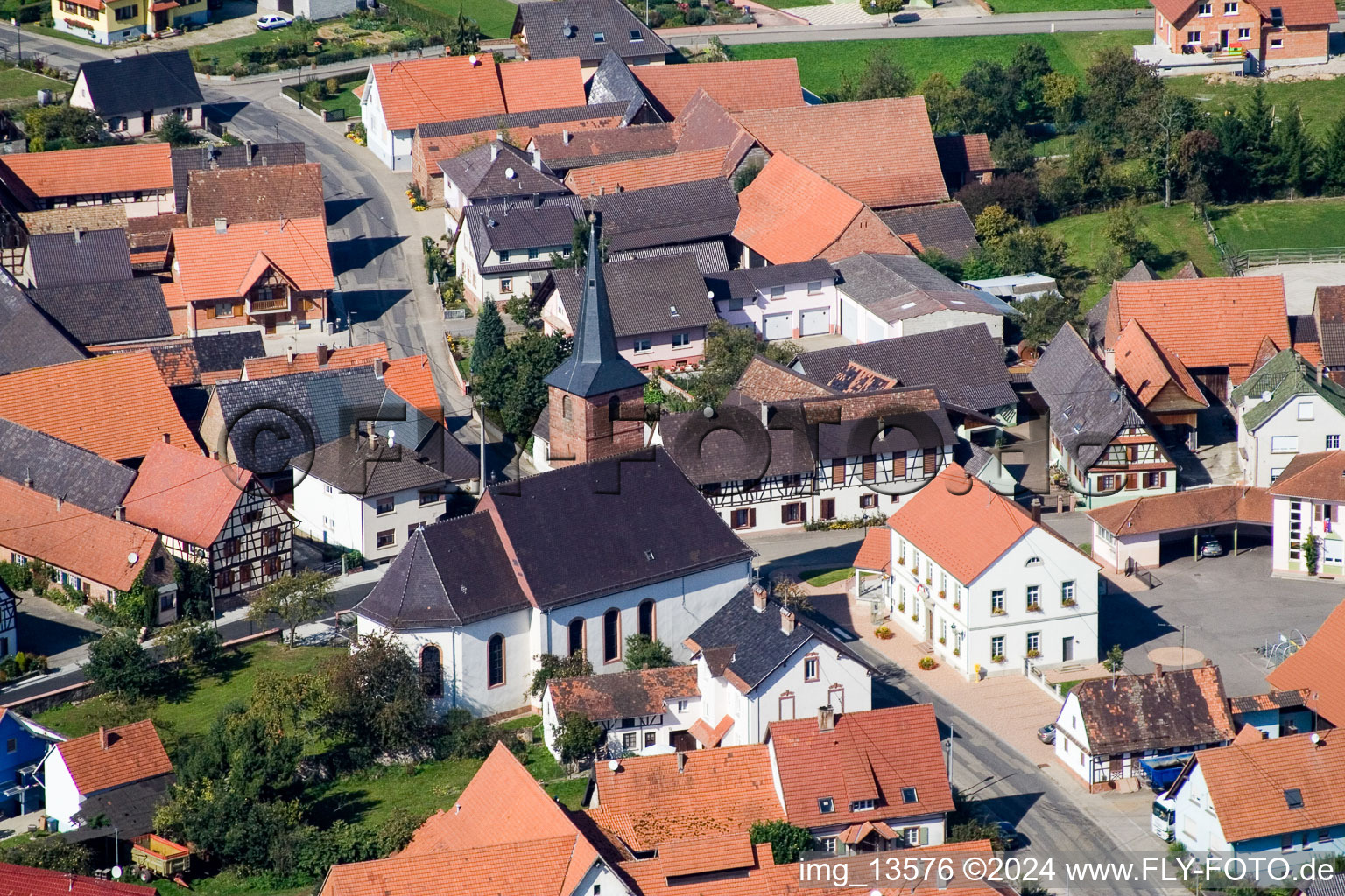 Vue oblique de Salmbach dans le département Bas Rhin, France