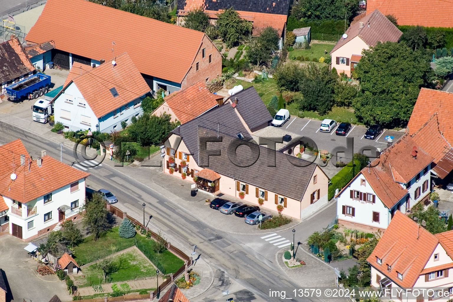 Salmbach dans le département Bas Rhin, France hors des airs