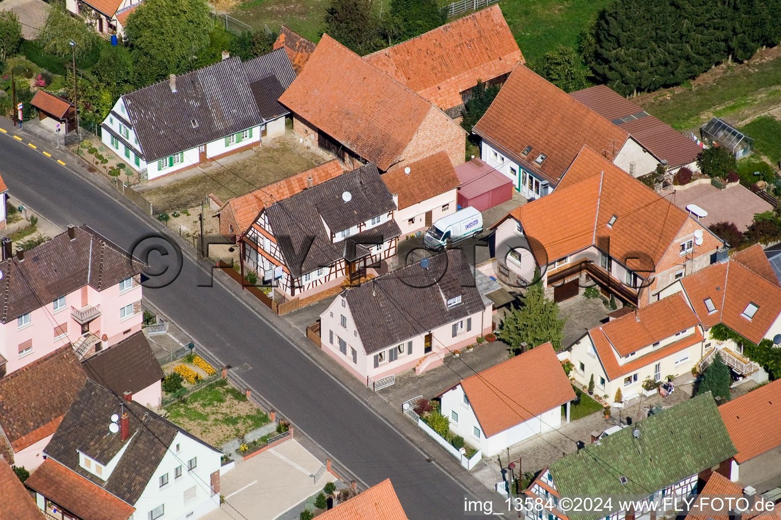 Schleithal dans le département Bas Rhin, France vue d'en haut