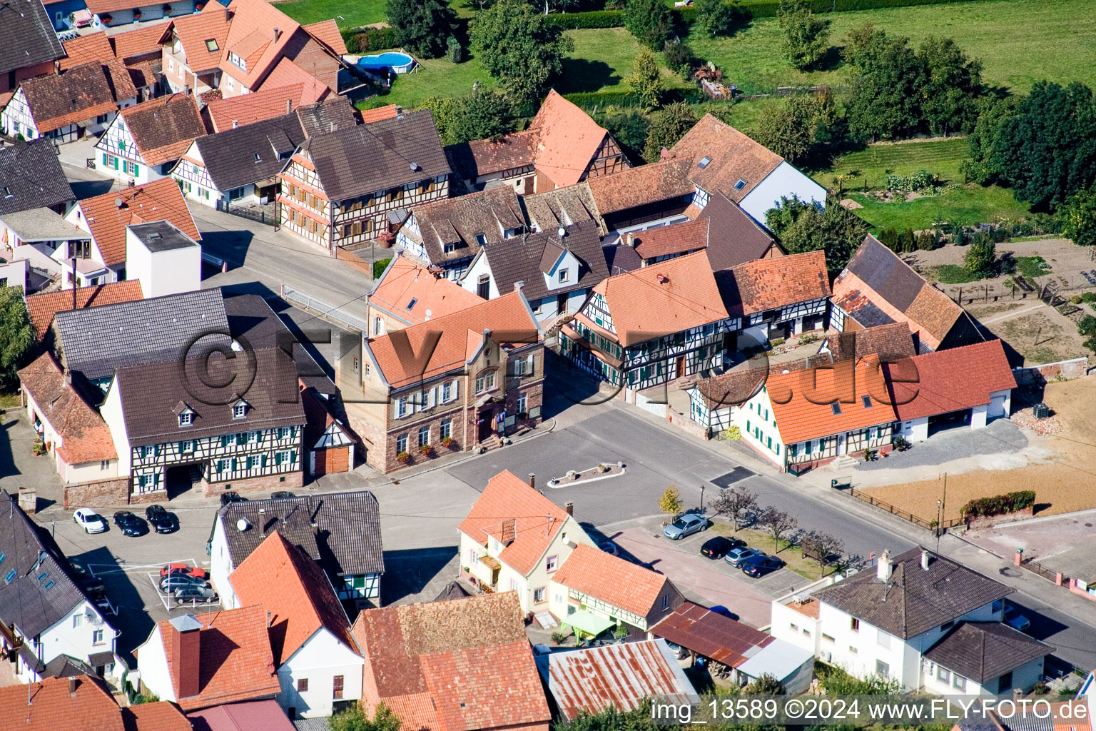 Image drone de Schleithal dans le département Bas Rhin, France