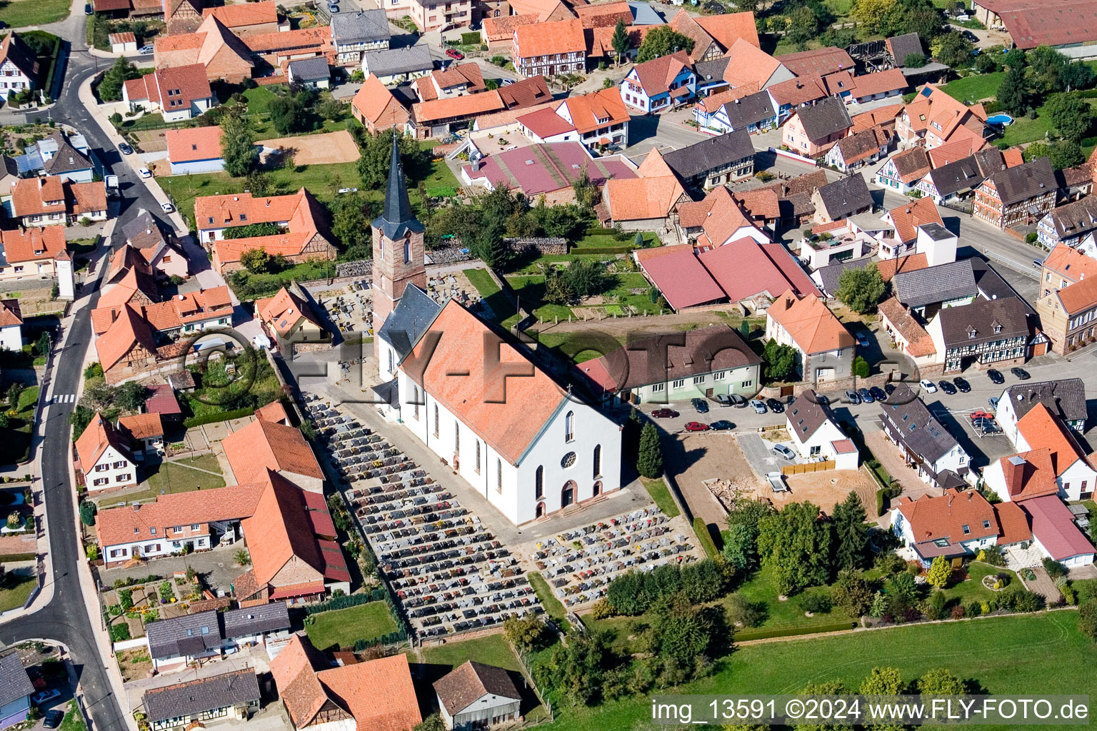 Schleithal dans le département Bas Rhin, France d'un drone