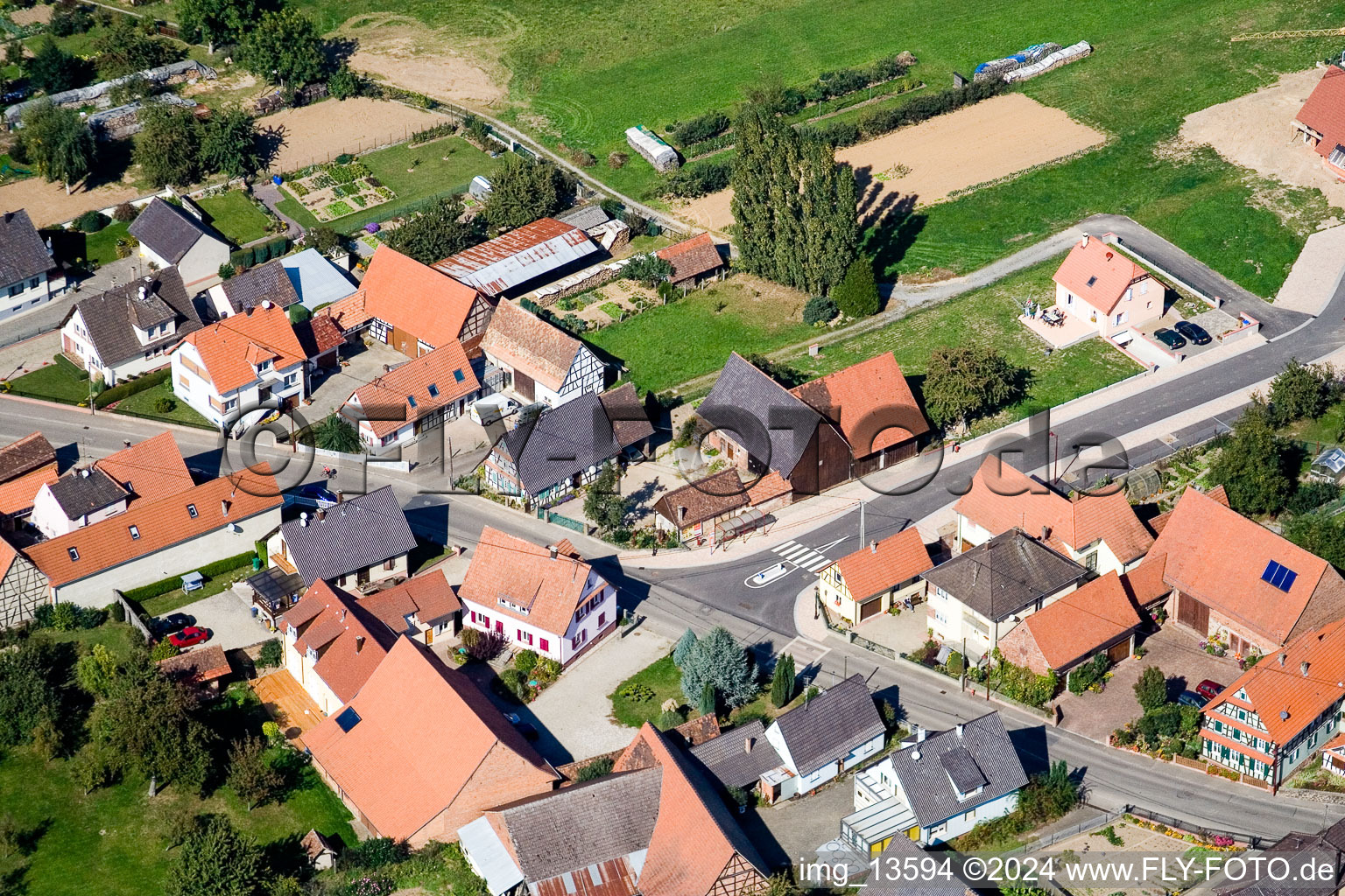 Photographie aérienne de Schleithal dans le département Bas Rhin, France