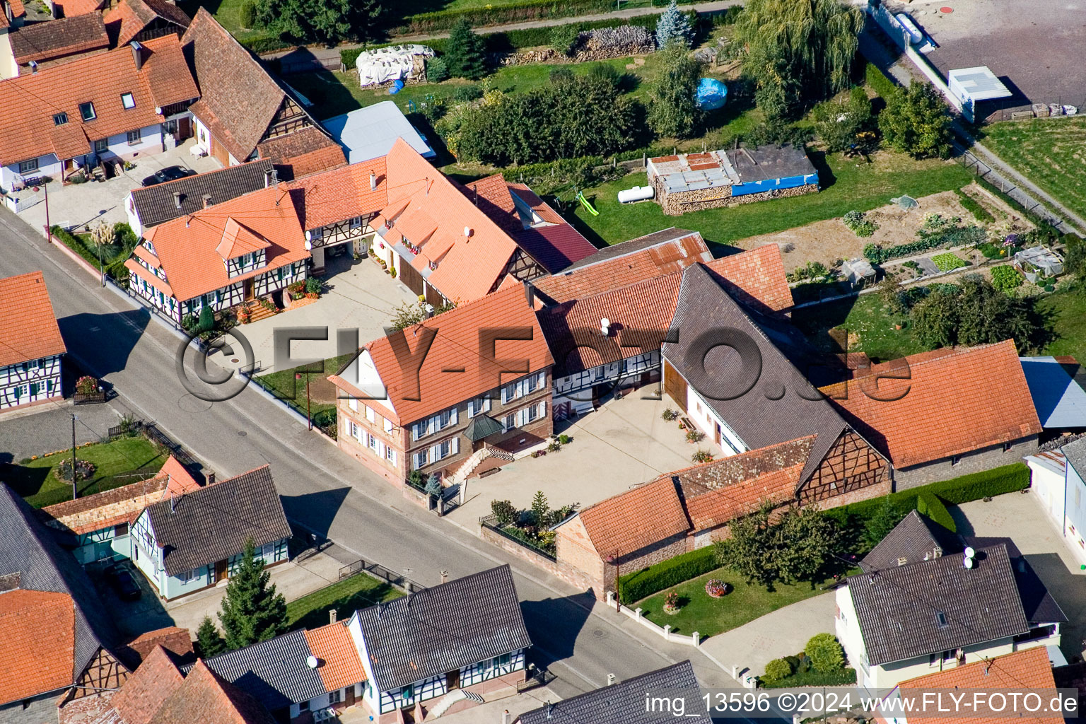 Schleithal dans le département Bas Rhin, France d'en haut