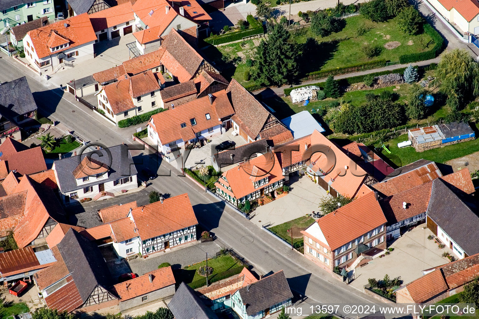 Schleithal dans le département Bas Rhin, France hors des airs