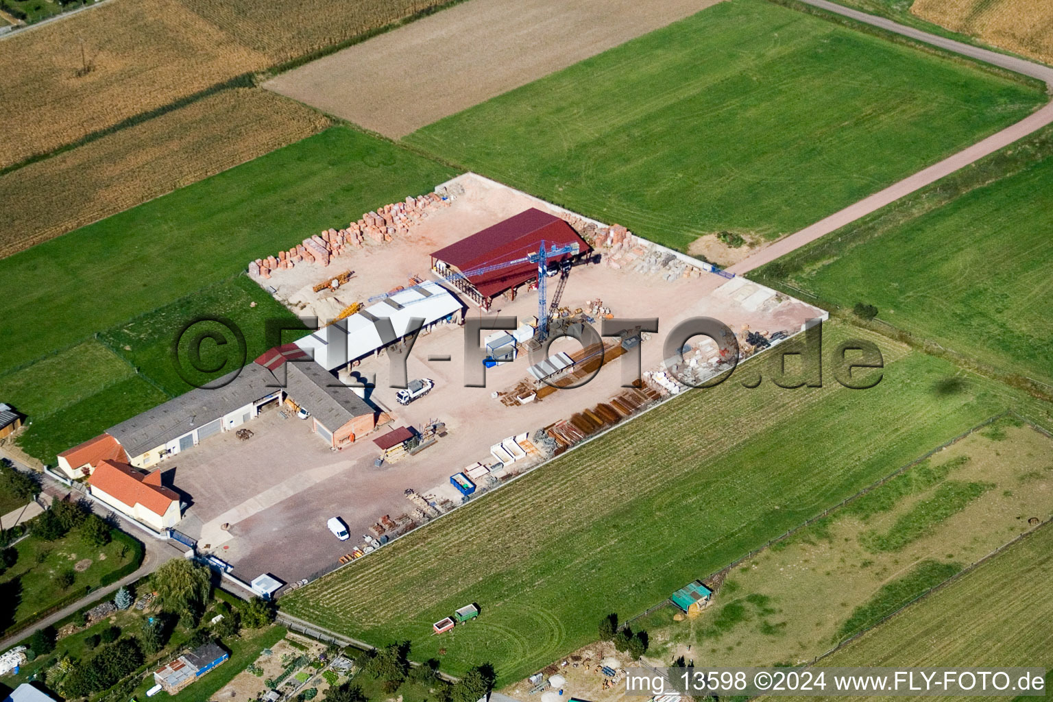 Schleithal dans le département Bas Rhin, France vue d'en haut