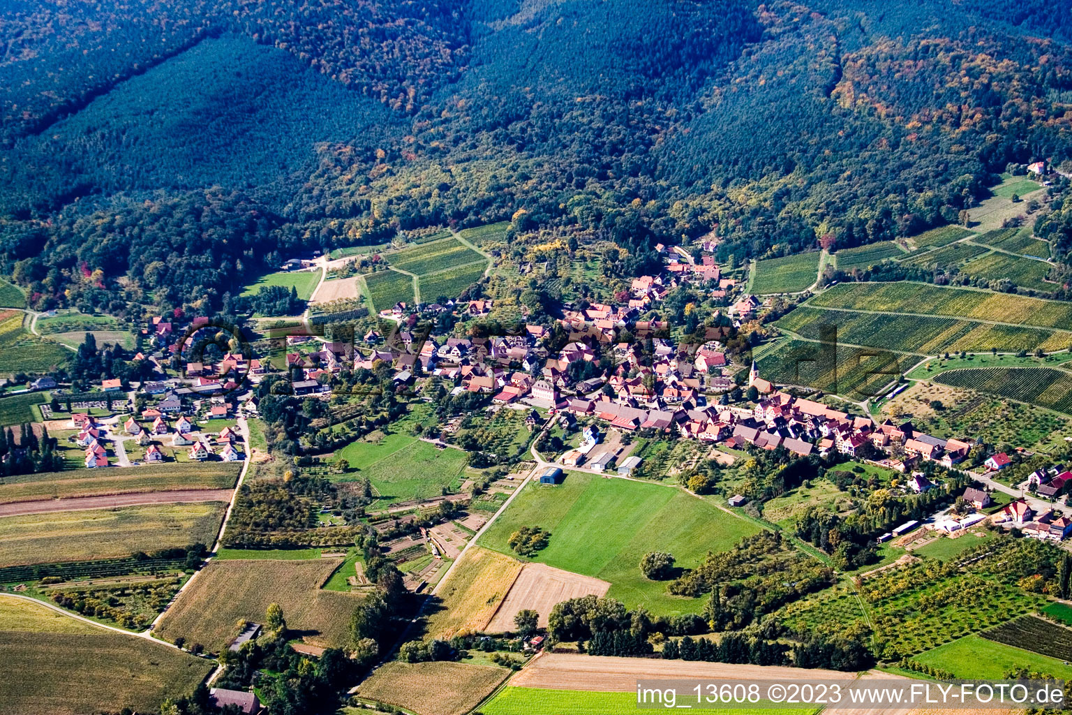 Photographie aérienne de Rott dans le département Bas Rhin, France