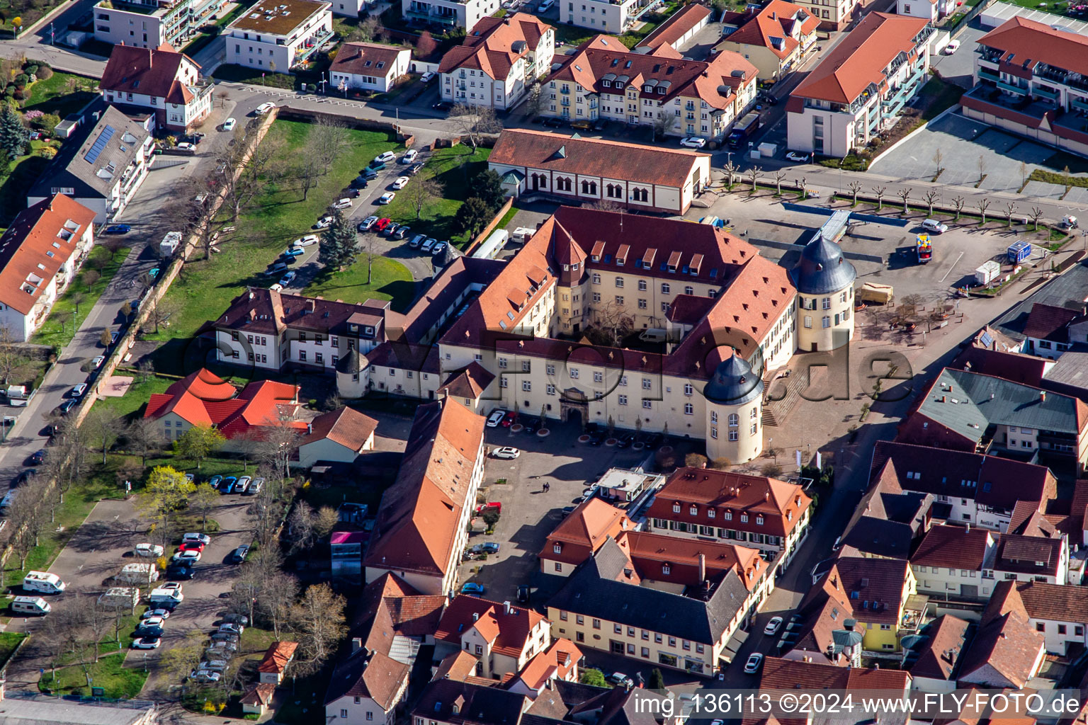 Vue oblique de Verrouiller Bad Bergzabern à Bad Bergzabern dans le département Rhénanie-Palatinat, Allemagne