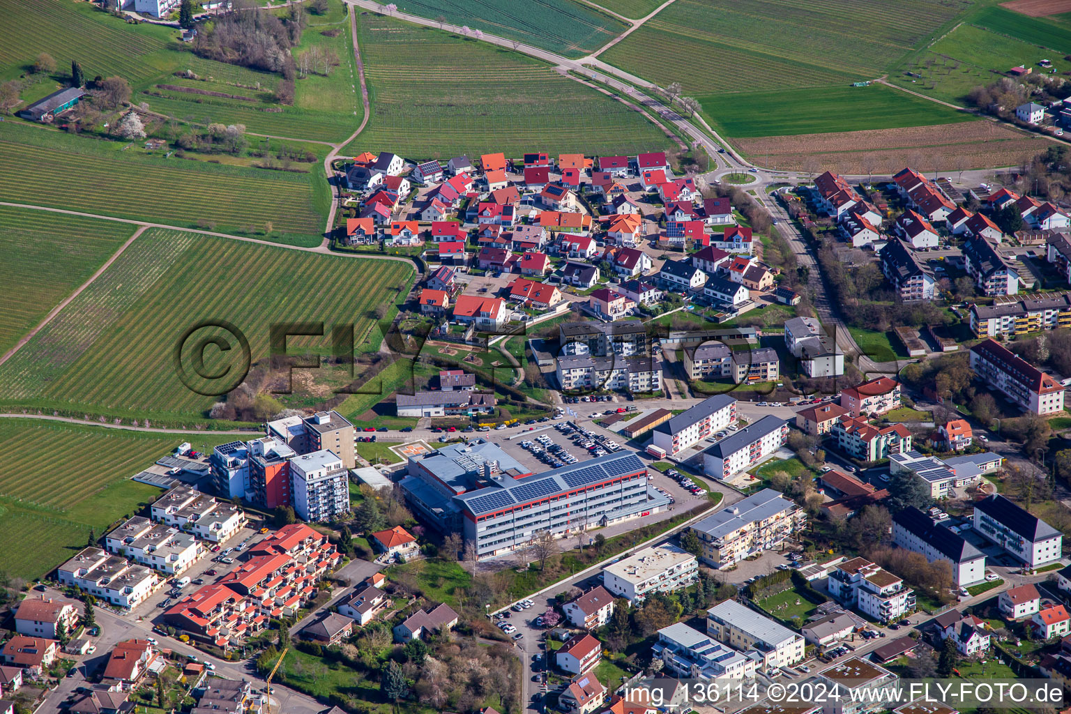 Vue aérienne de Hôpital Bad Bergzabern à Bad Bergzabern dans le département Rhénanie-Palatinat, Allemagne