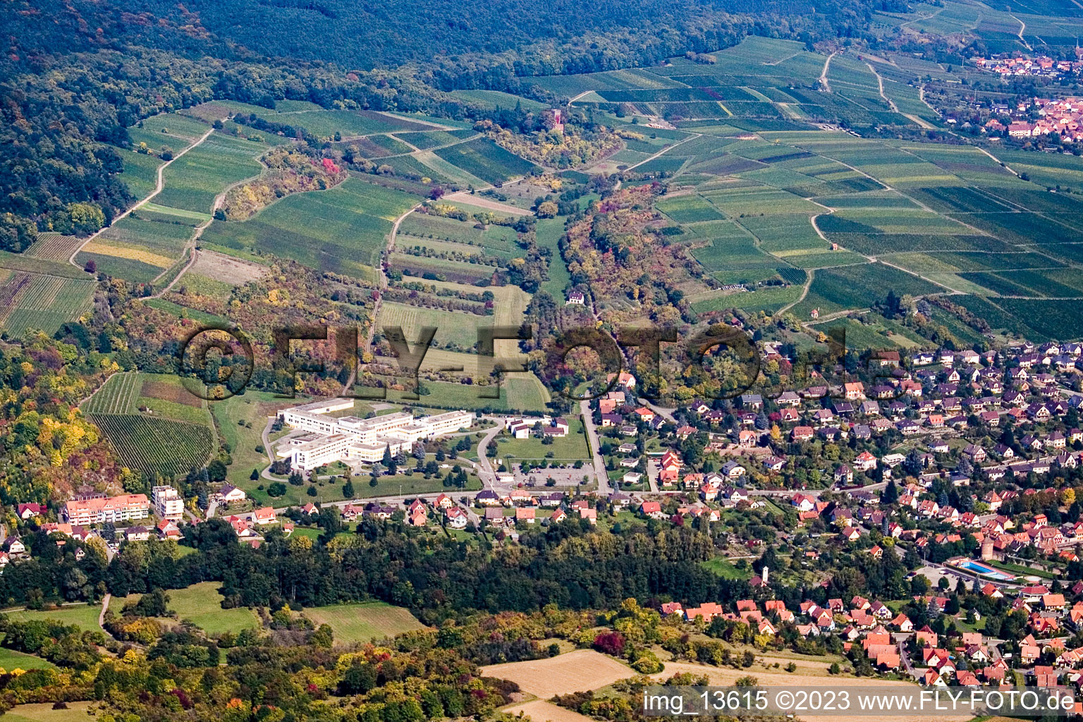 Photographie aérienne de Sonnenberg après le silence à Wissembourg dans le département Bas Rhin, France