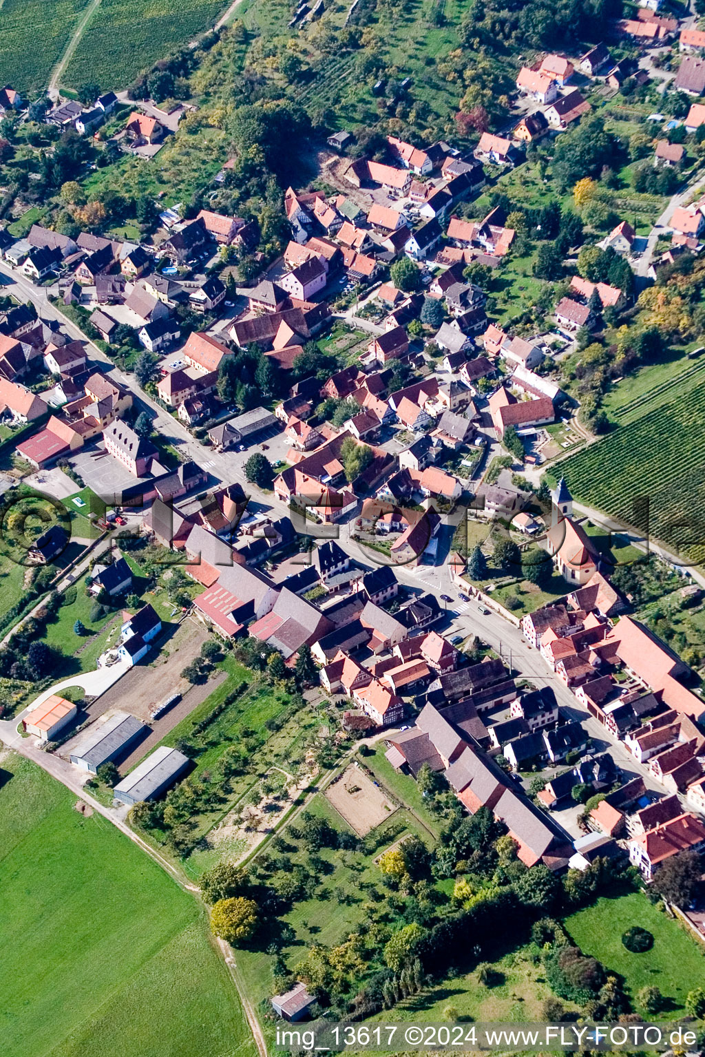 Rott dans le département Bas Rhin, France d'en haut