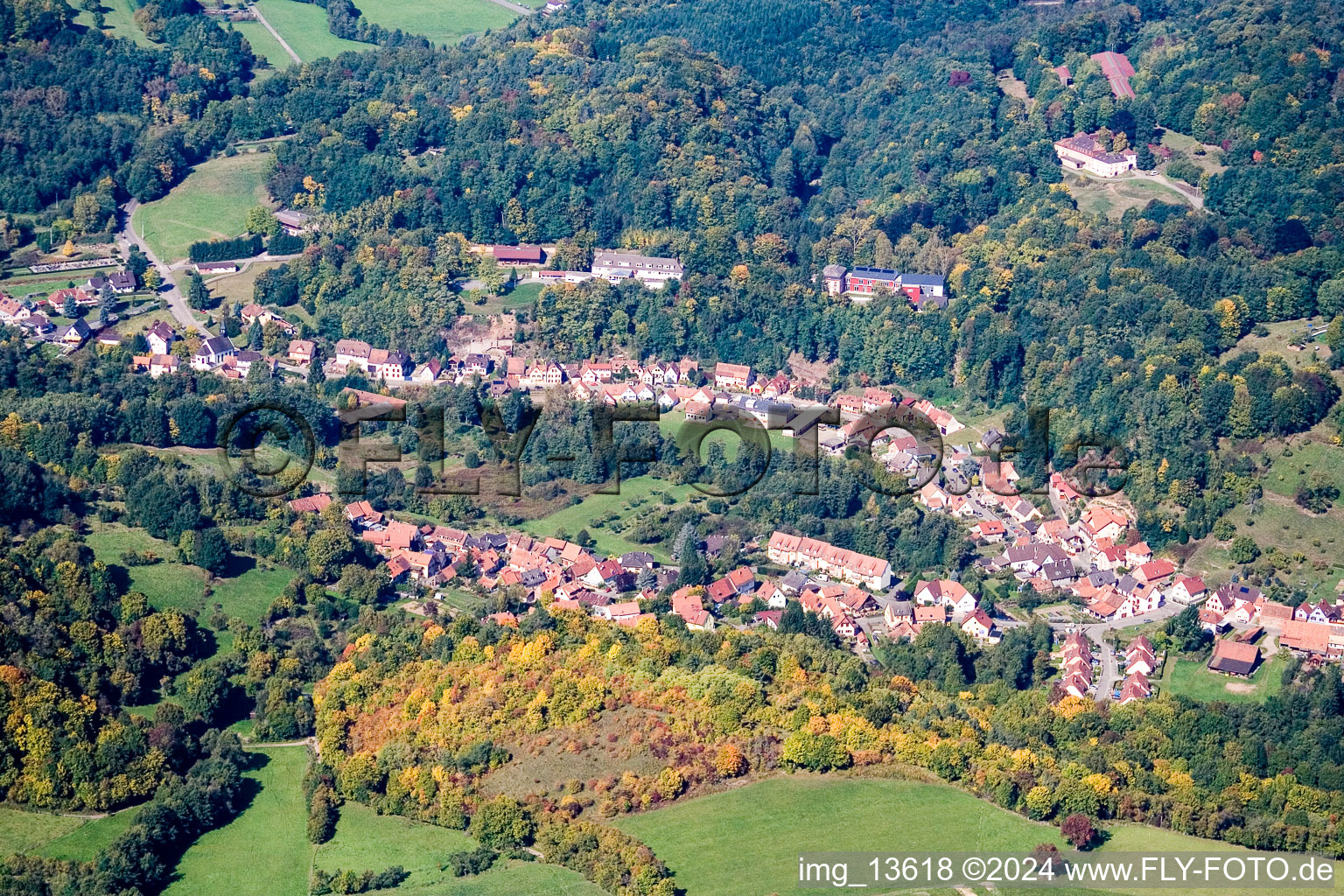 Rott dans le département Bas Rhin, France hors des airs