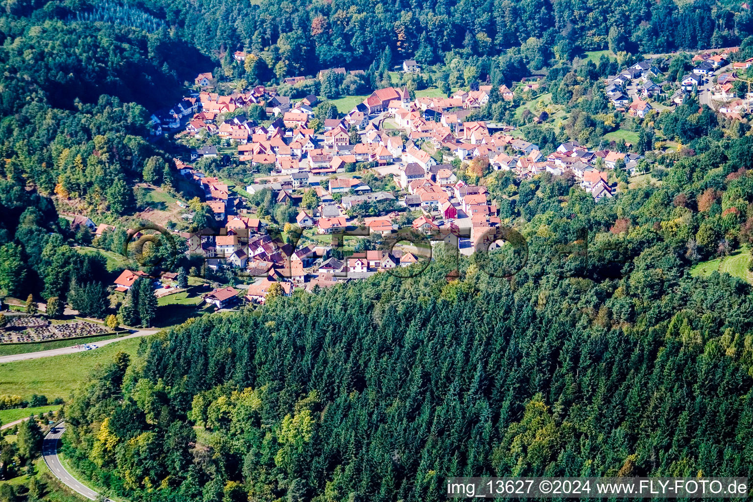 Nothweiler dans le département Rhénanie-Palatinat, Allemagne hors des airs