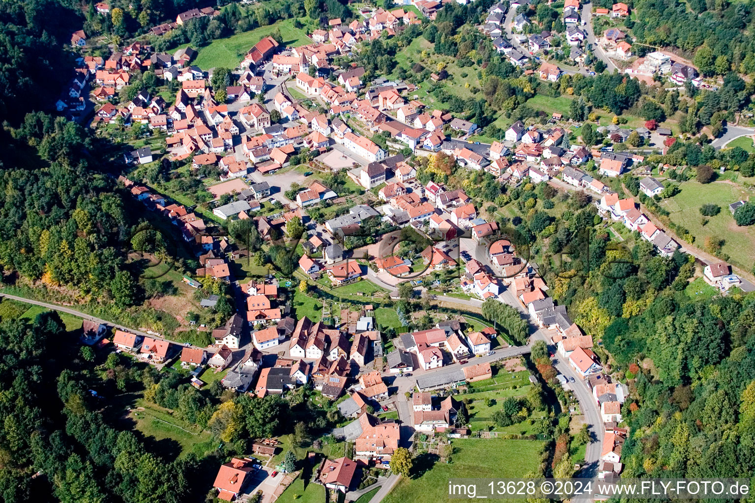 Bundenthal dans le département Rhénanie-Palatinat, Allemagne du point de vue du drone