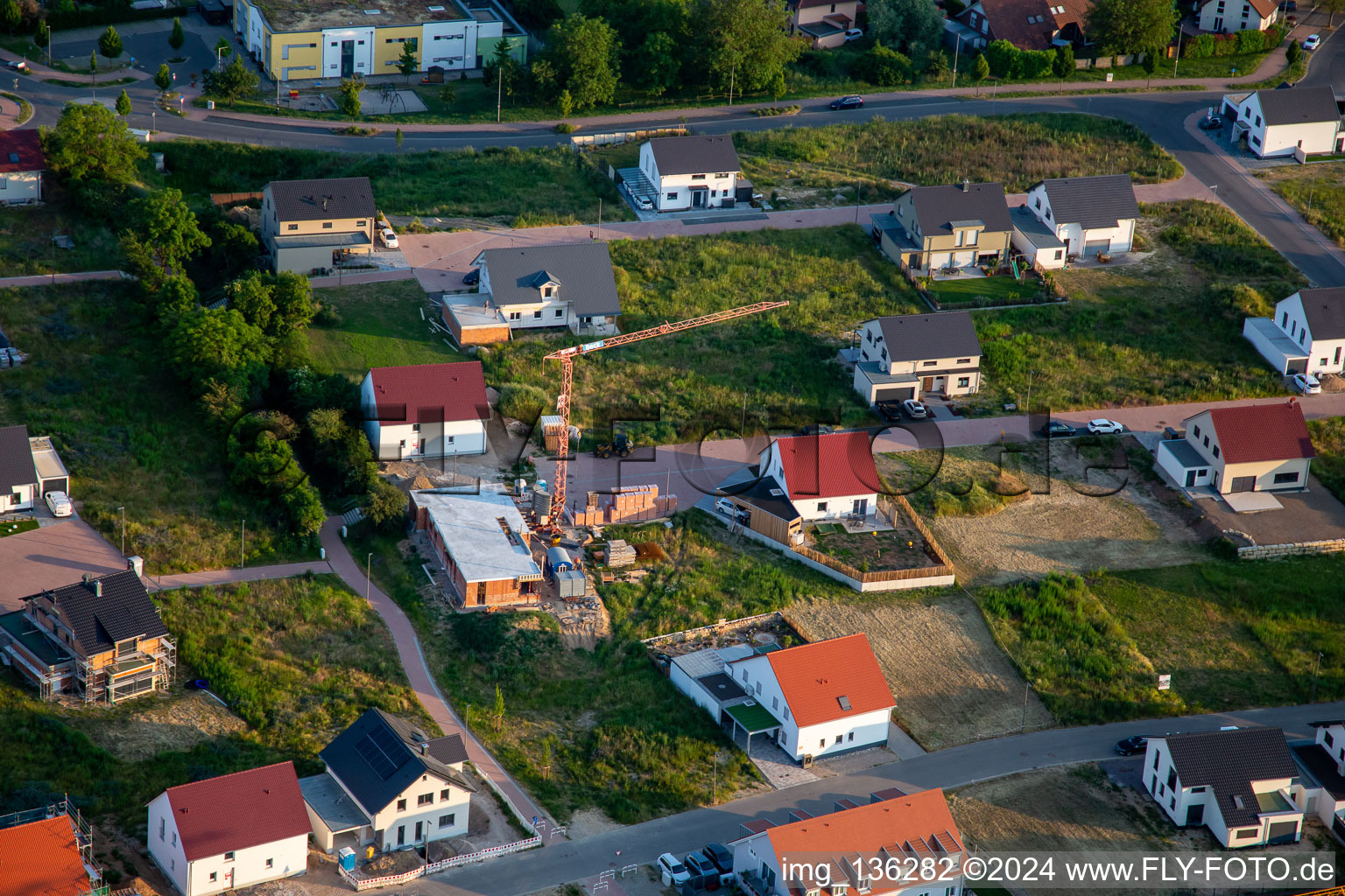 Vue aérienne de Nouvelle zone de développement Lavenderweg à Kandel dans le département Rhénanie-Palatinat, Allemagne