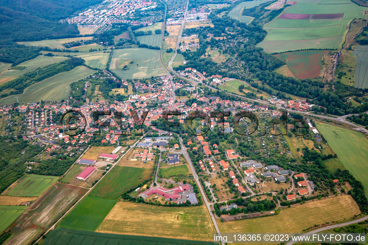 Vue aérienne de Quartier Neinstedt in Thale dans le département Saxe-Anhalt, Allemagne