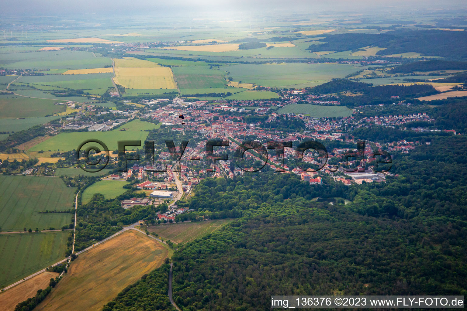 Vue aérienne de De l'ouest à Ballenstedt dans le département Saxe-Anhalt, Allemagne
