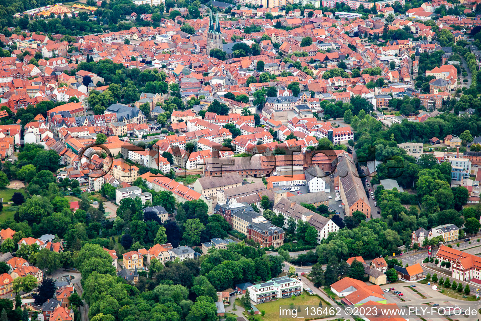 Vue aérienne de Usine de moutarde de Quedlinburg à Turnstr à Quedlinburg dans le département Saxe-Anhalt, Allemagne