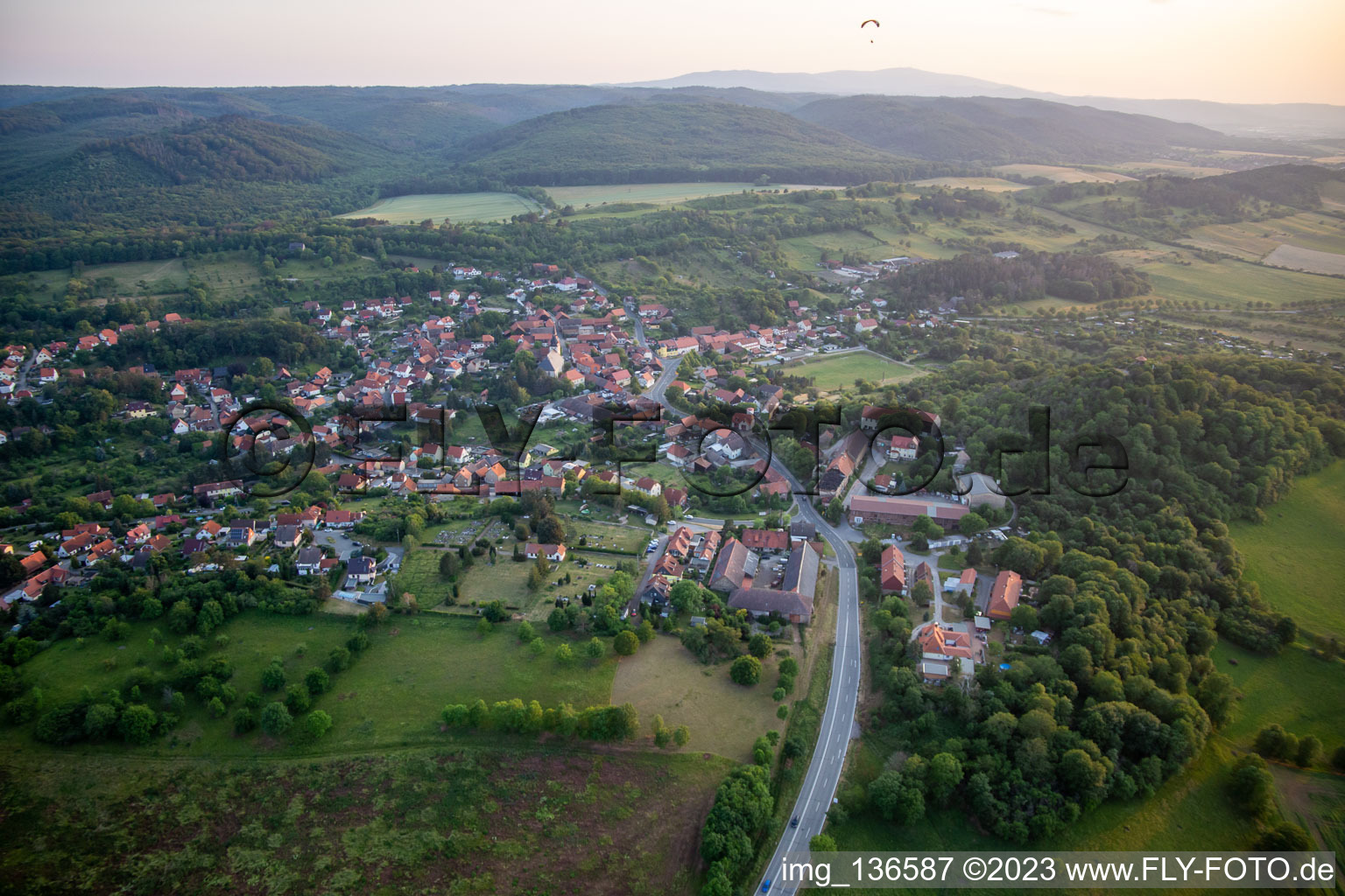 Vue aérienne de Quartier Heimburg in Blankenburg dans le département Saxe-Anhalt, Allemagne