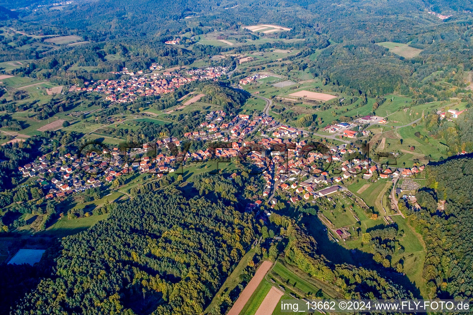 Völkersweiler dans le département Rhénanie-Palatinat, Allemagne vue d'en haut