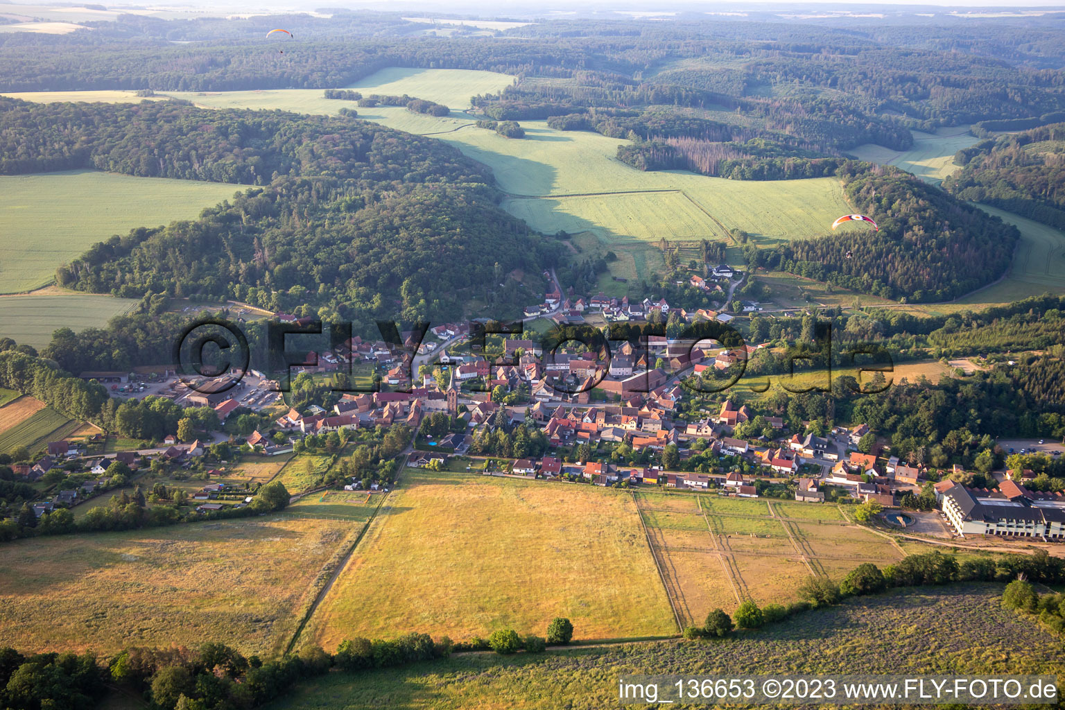 Vue aérienne de Quartier Stangerode in Arnstein dans le département Saxe-Anhalt, Allemagne