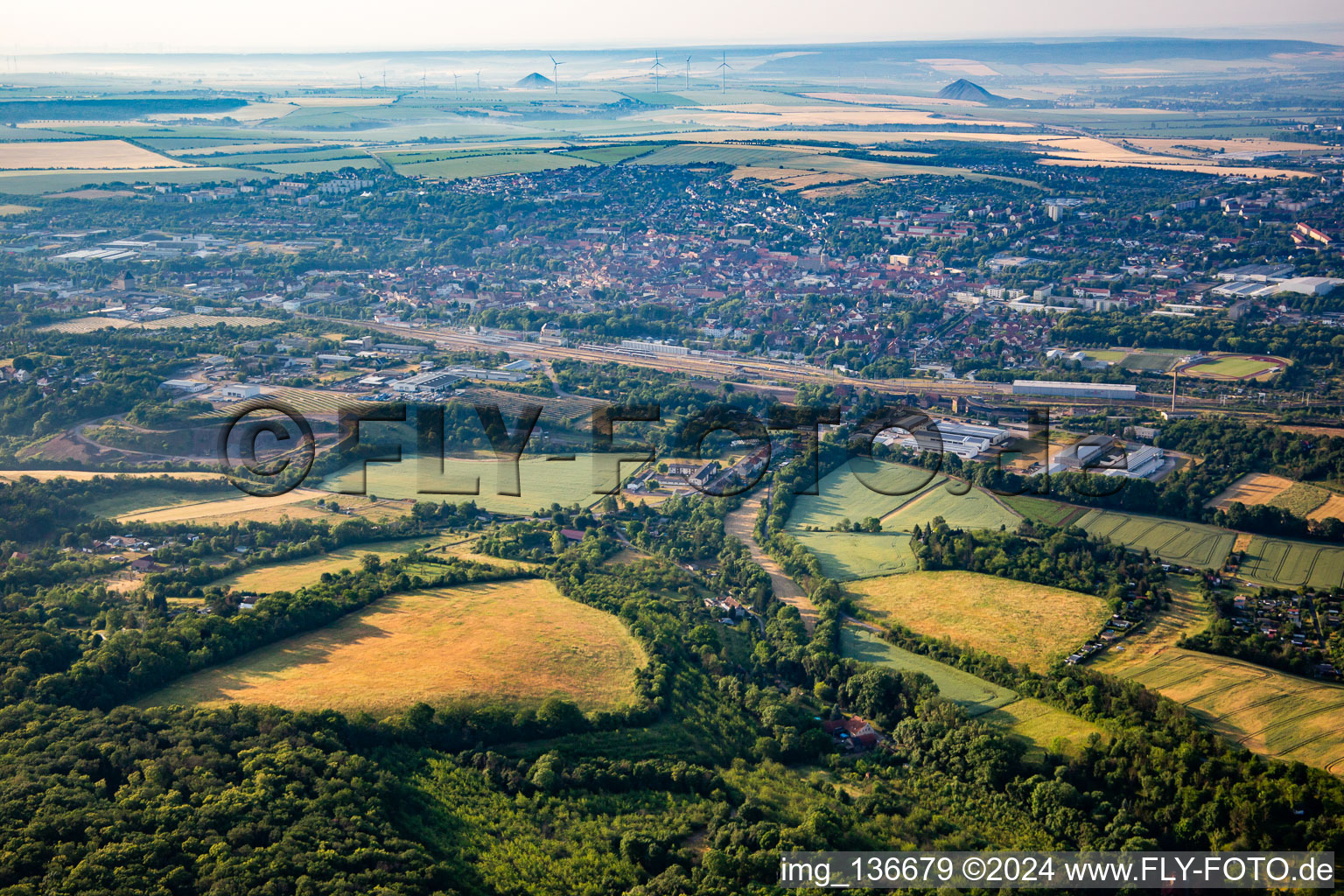 Vue aérienne de Sangerhausen dans le département Saxe-Anhalt, Allemagne