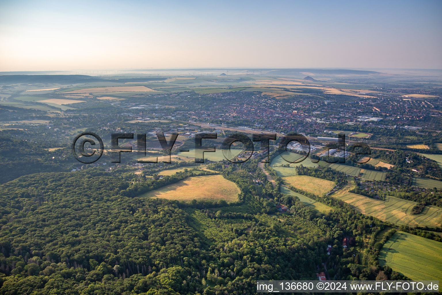 Vue aérienne de Sangerhausen dans le département Saxe-Anhalt, Allemagne