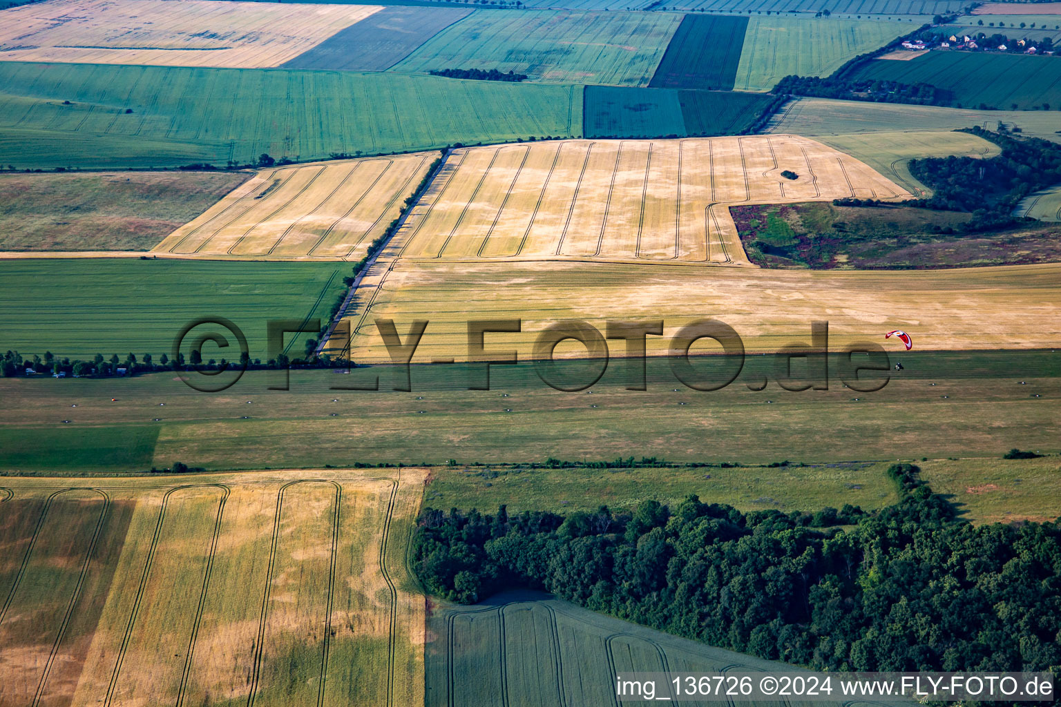 Vue aérienne de Aéroclub « Hans Grade » eV à Bad Frankenhausen dans le département Thuringe, Allemagne