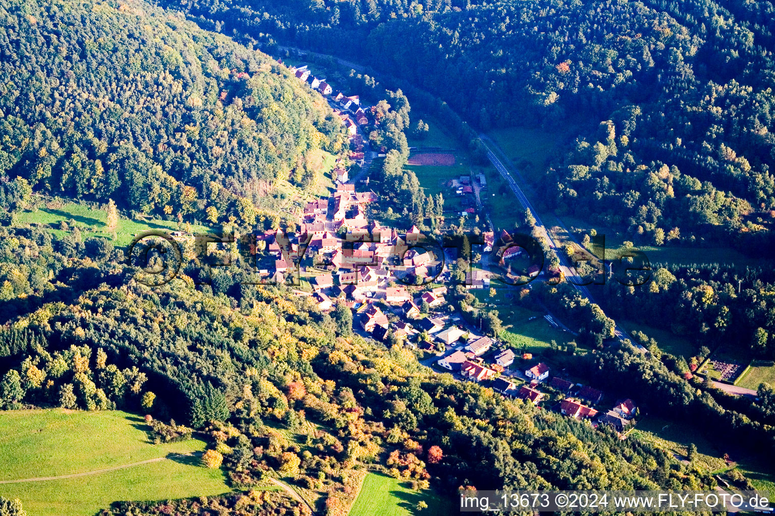 Vue aérienne de Champs agricoles et surfaces utilisables à le quartier Münchweiler in Münchweiler am Klingbach dans le département Rhénanie-Palatinat, Allemagne