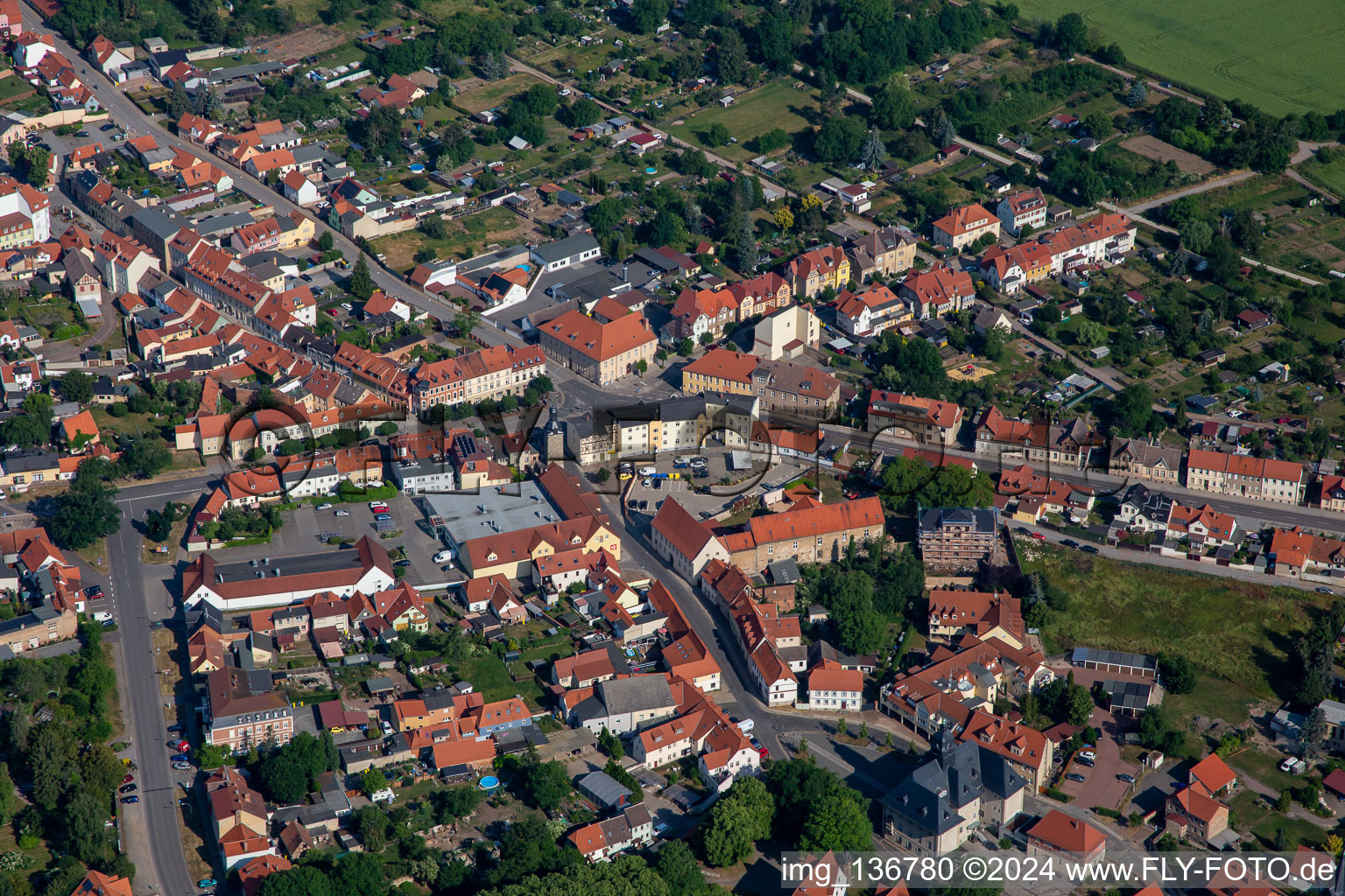 Vue aérienne de Ballenstedt dans le département Saxe-Anhalt, Allemagne