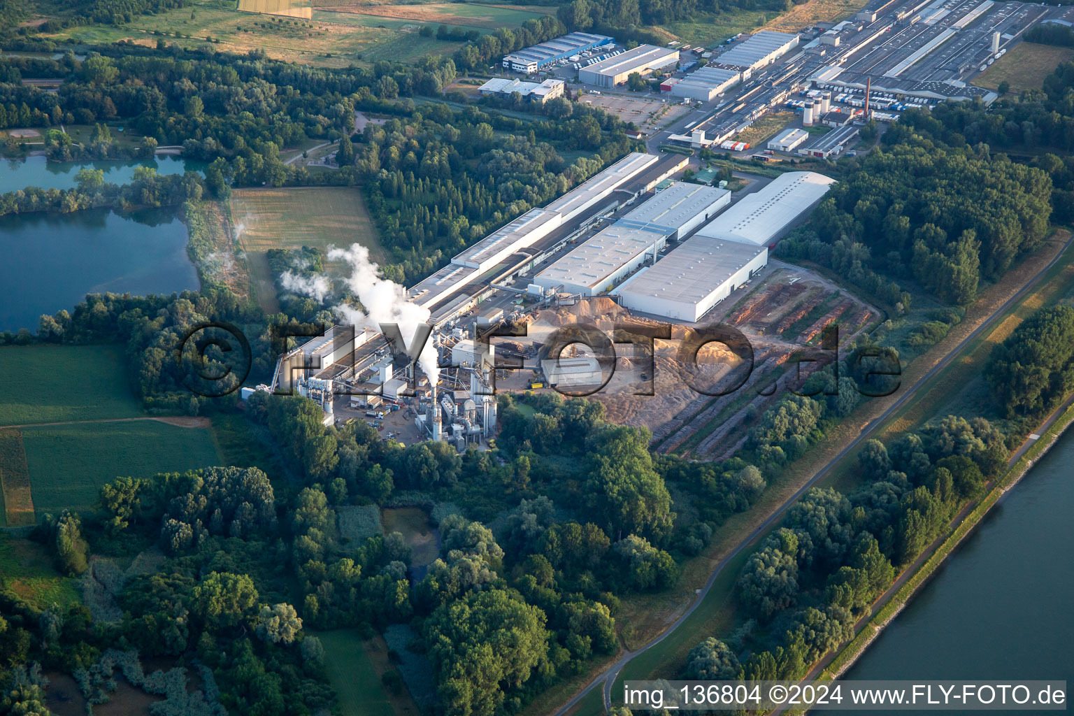 Vue aérienne de Rheinspan GmbH à Germersheim dans le département Rhénanie-Palatinat, Allemagne