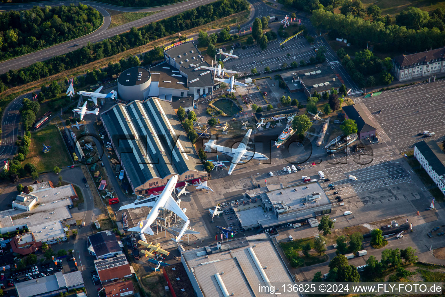 Musée de la technologie Speyer à Speyer dans le département Rhénanie-Palatinat, Allemagne d'en haut