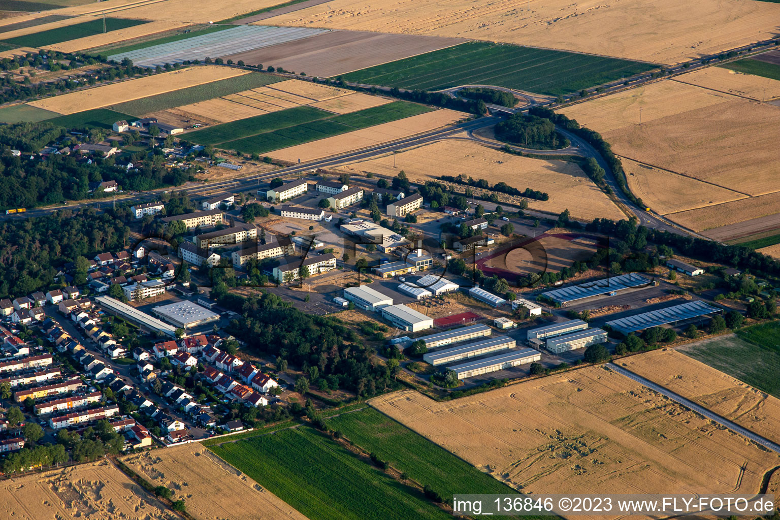 Vue aérienne de Centre d'accueil pour demandeurs d'asile Speyer (AfA) à Speyer dans le département Rhénanie-Palatinat, Allemagne