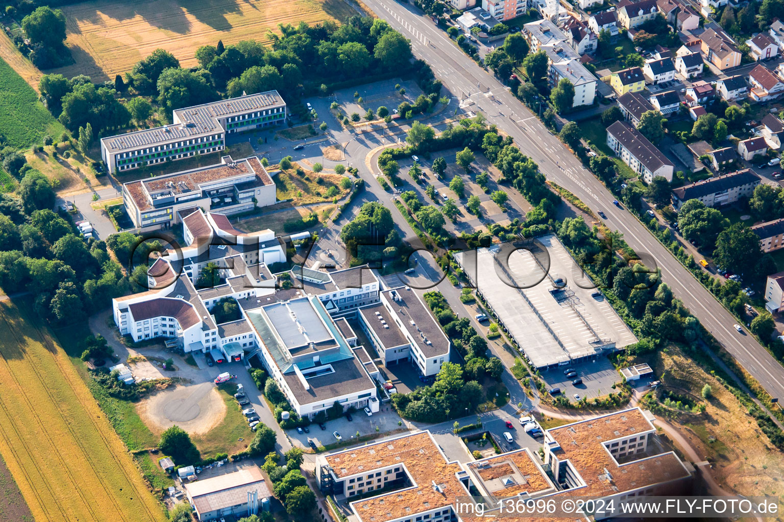 Vue aérienne de Clinique GRN Weinheim à Weinheim dans le département Bade-Wurtemberg, Allemagne