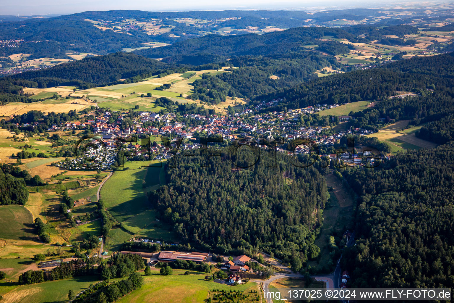 Quartier Hammelbach in Grasellenbach dans le département Hesse, Allemagne hors des airs