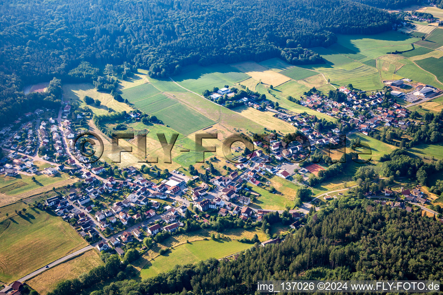 Quartier Wahlen in Grasellenbach dans le département Hesse, Allemagne d'en haut