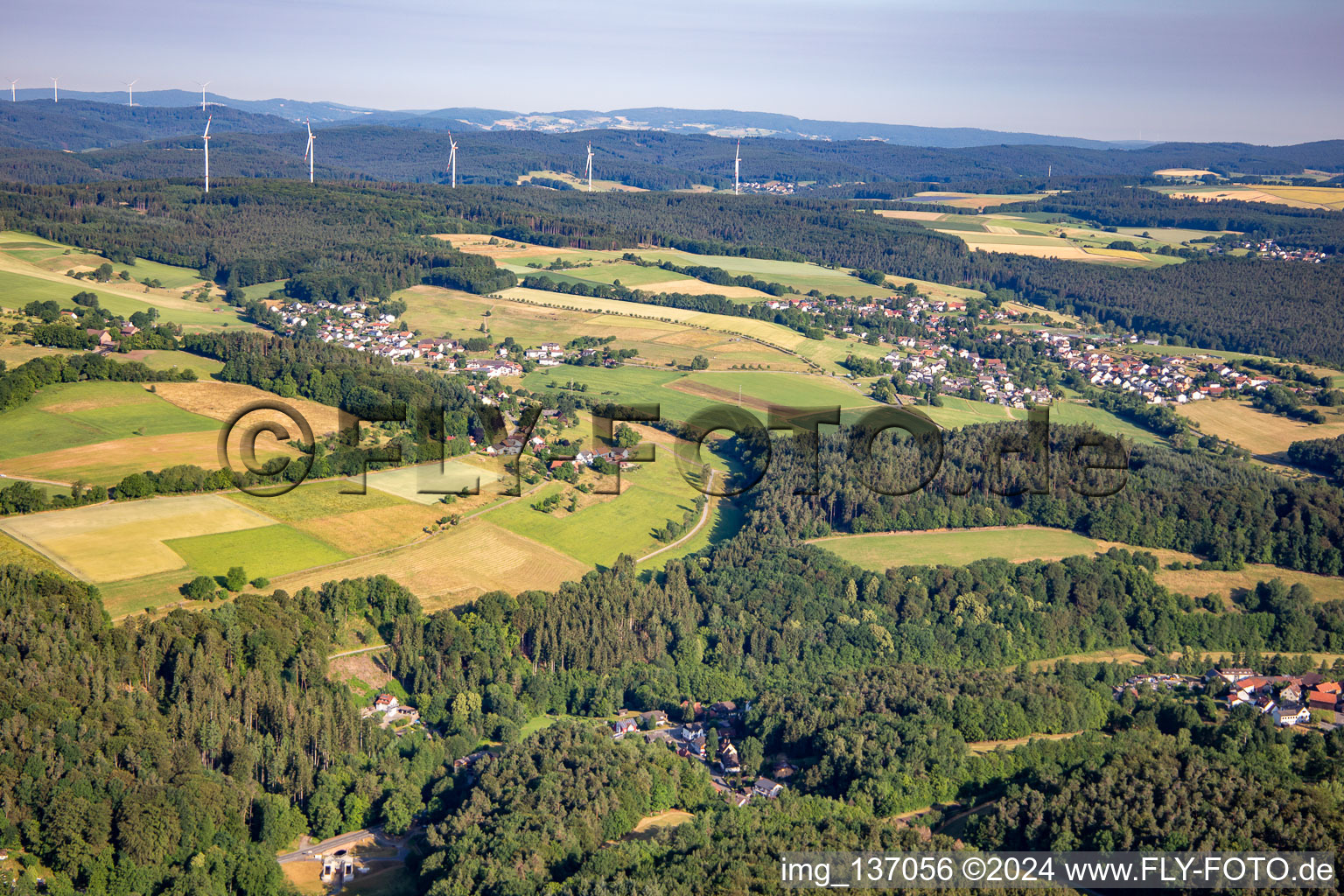 Vue aérienne de Quartier Haisterbach in Erbach dans le département Hesse, Allemagne
