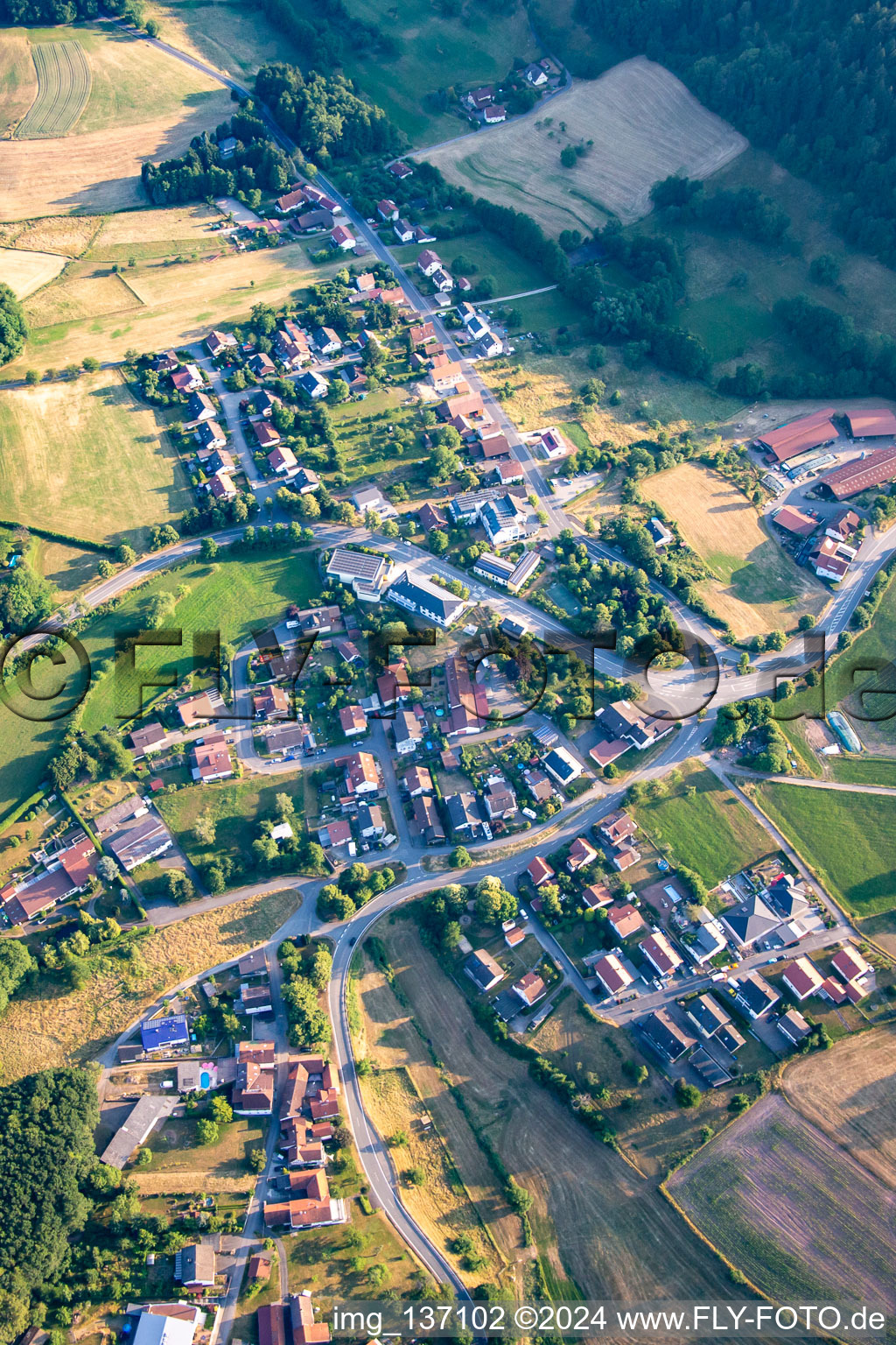 Vue aérienne de Quartier Weschnitz in Fürth dans le département Hesse, Allemagne