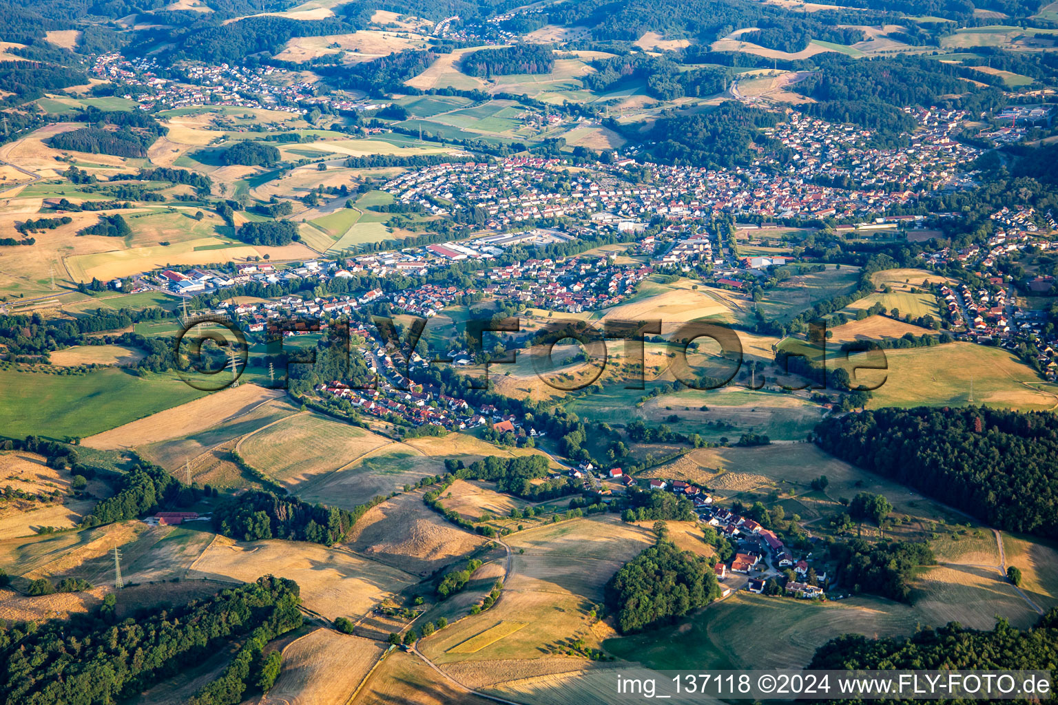 Mörlenbach dans le département Hesse, Allemagne d'en haut