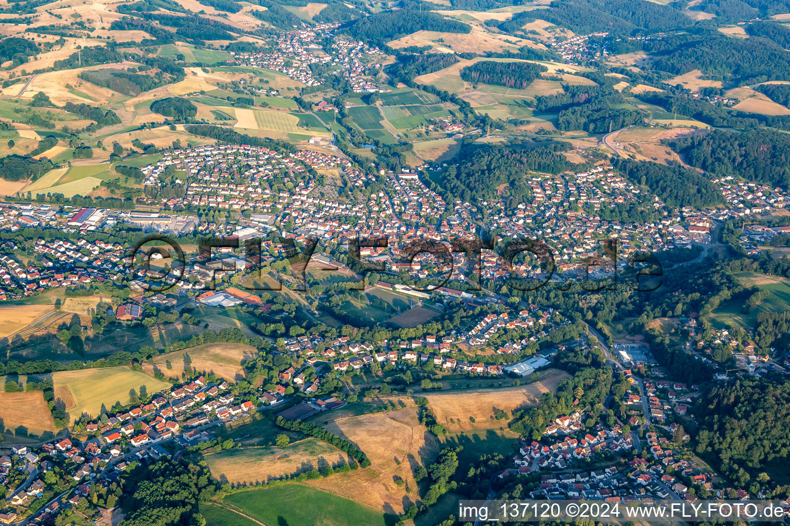 Mörlenbach dans le département Hesse, Allemagne hors des airs