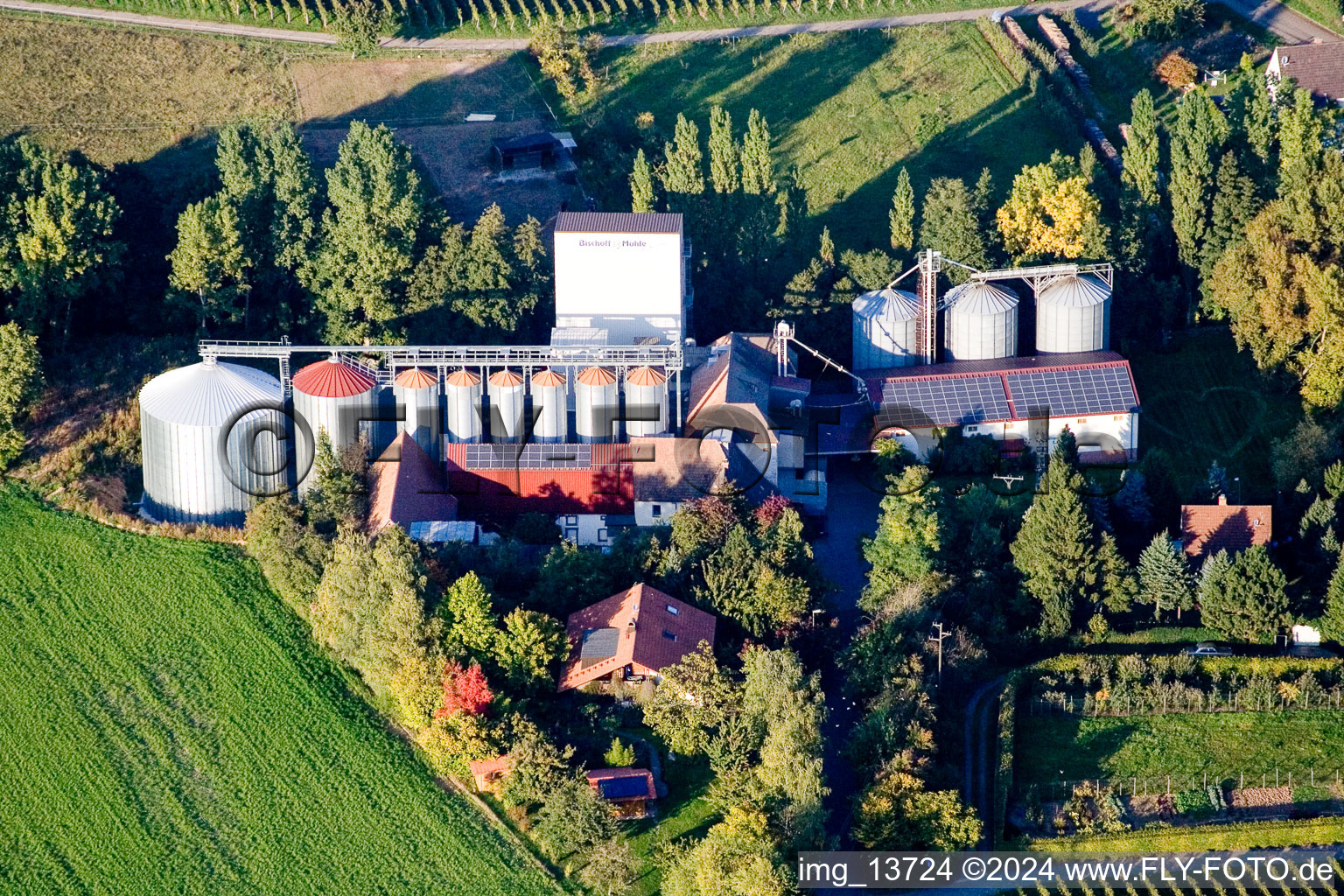 Bischoff-Mühl à le quartier Appenhofen in Billigheim-Ingenheim dans le département Rhénanie-Palatinat, Allemagne hors des airs