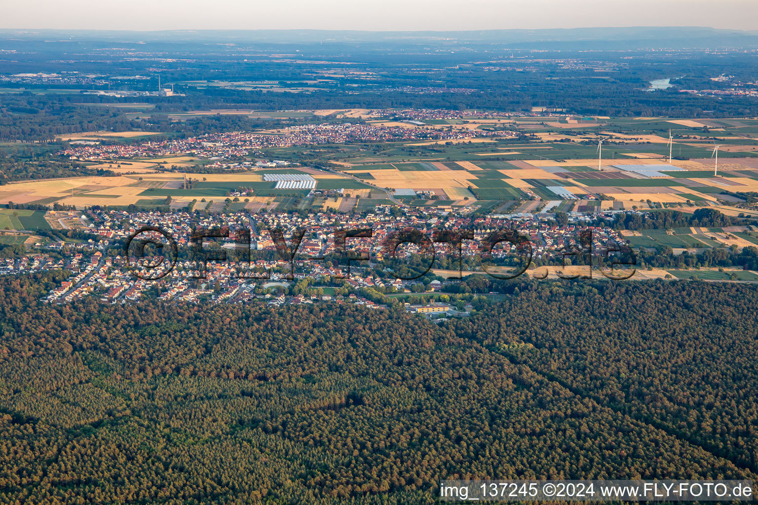 Vue aérienne de Du nord à Dudenhofen dans le département Rhénanie-Palatinat, Allemagne