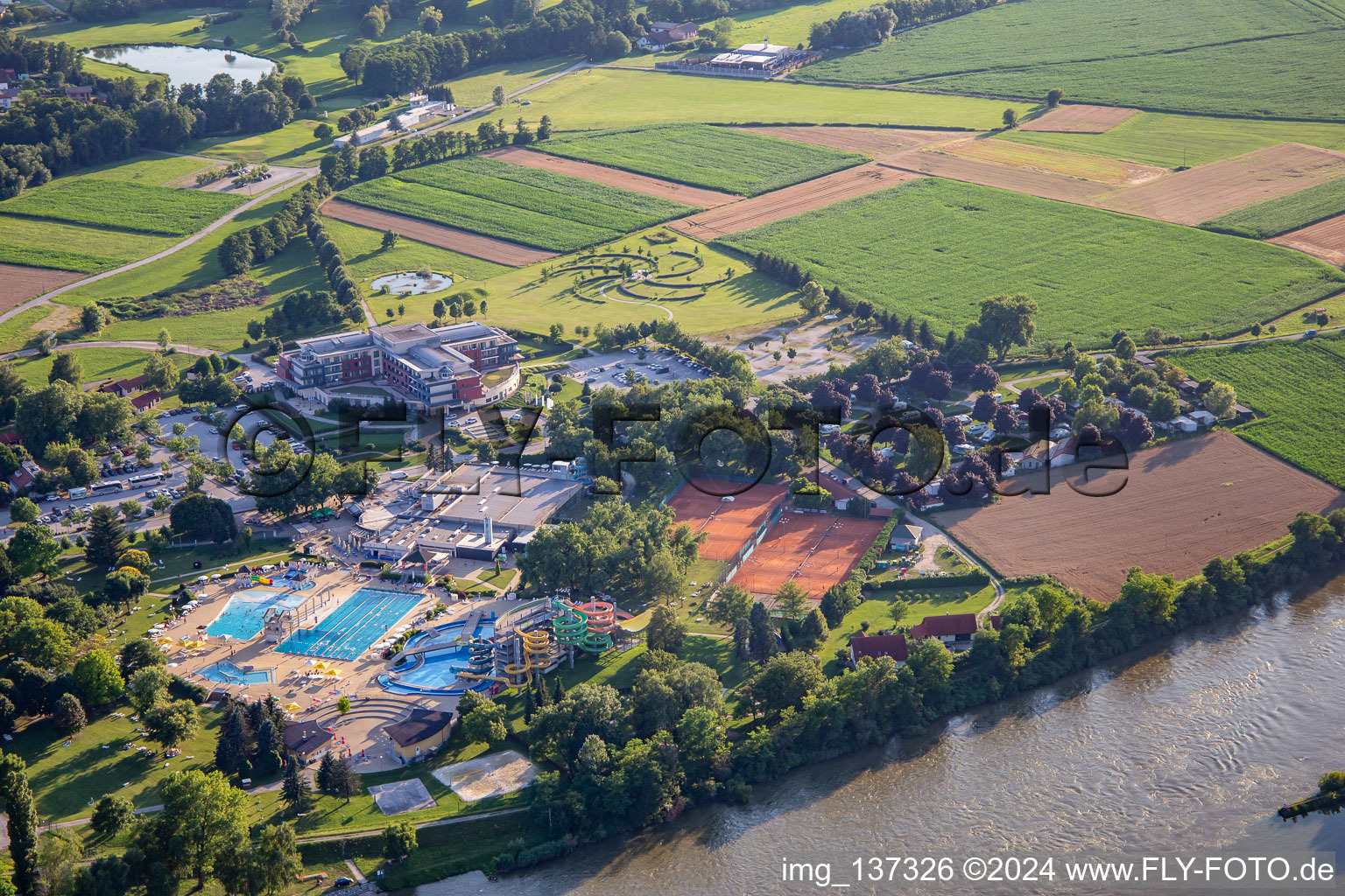 Vue aérienne de Terme Ptuj - Sava Hôtels & Resorts à Ptuj dans le département Slovénie, Slovénie