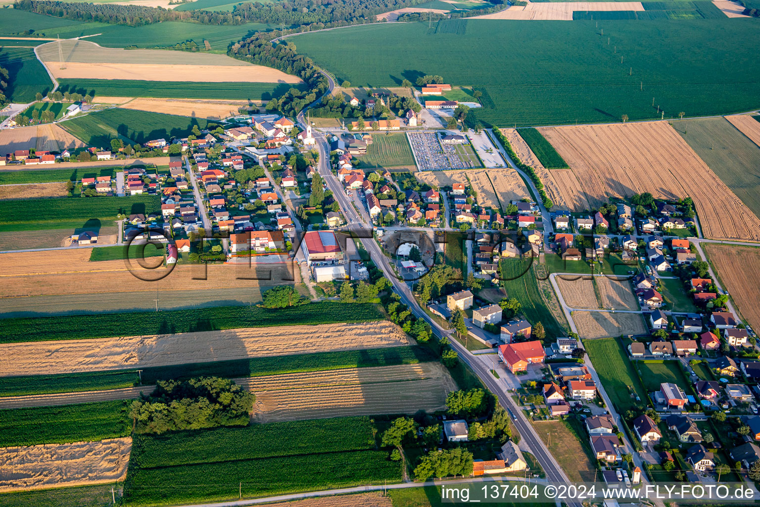 Vue aérienne de Starše dans le département Slovénie, Slovénie