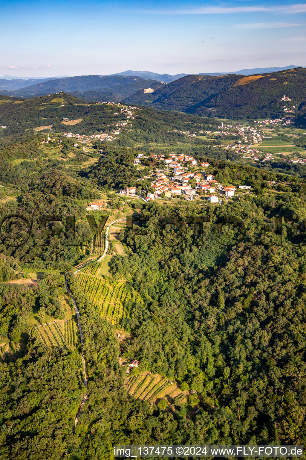 Vue oblique de Nova Gorica dans le département Slovénie, Slovénie