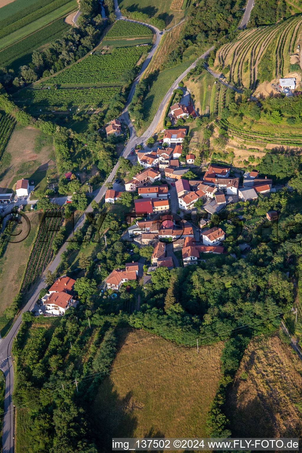 Vue oblique de Ajdovščina dans le département Slovénie, Slovénie