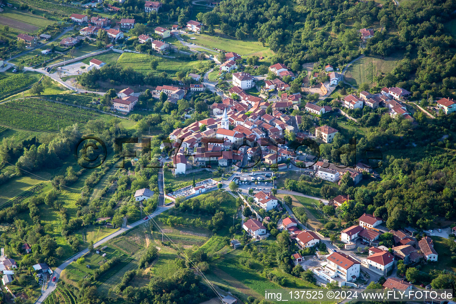 Nova Gorica dans le département Slovénie, Slovénie hors des airs